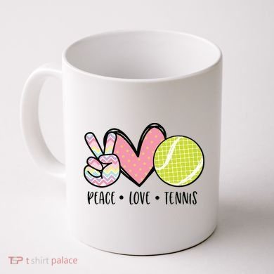 Peace Love Tennis Cute Design Coffee Mug