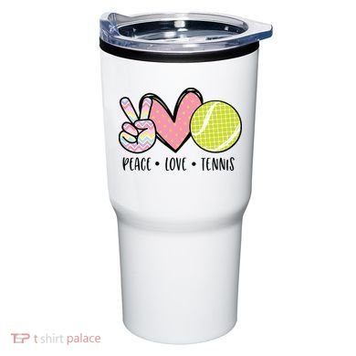 Peace Love Tennis Cute Design Tumbler
