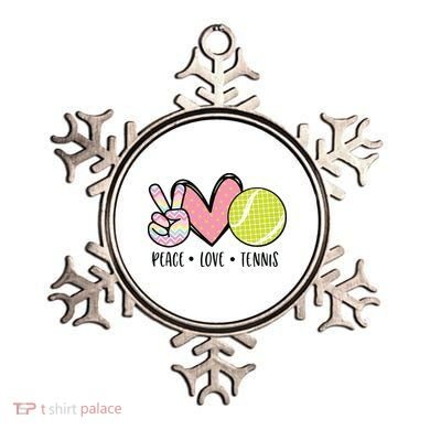 Peace Love Tennis Cute Design Ornament
