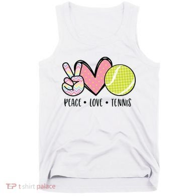 Peace Love Tennis Cute Design Tank Top