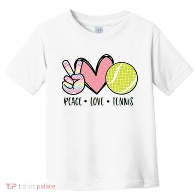 Peace Love Tennis Cute Design Toddler T-Shirt