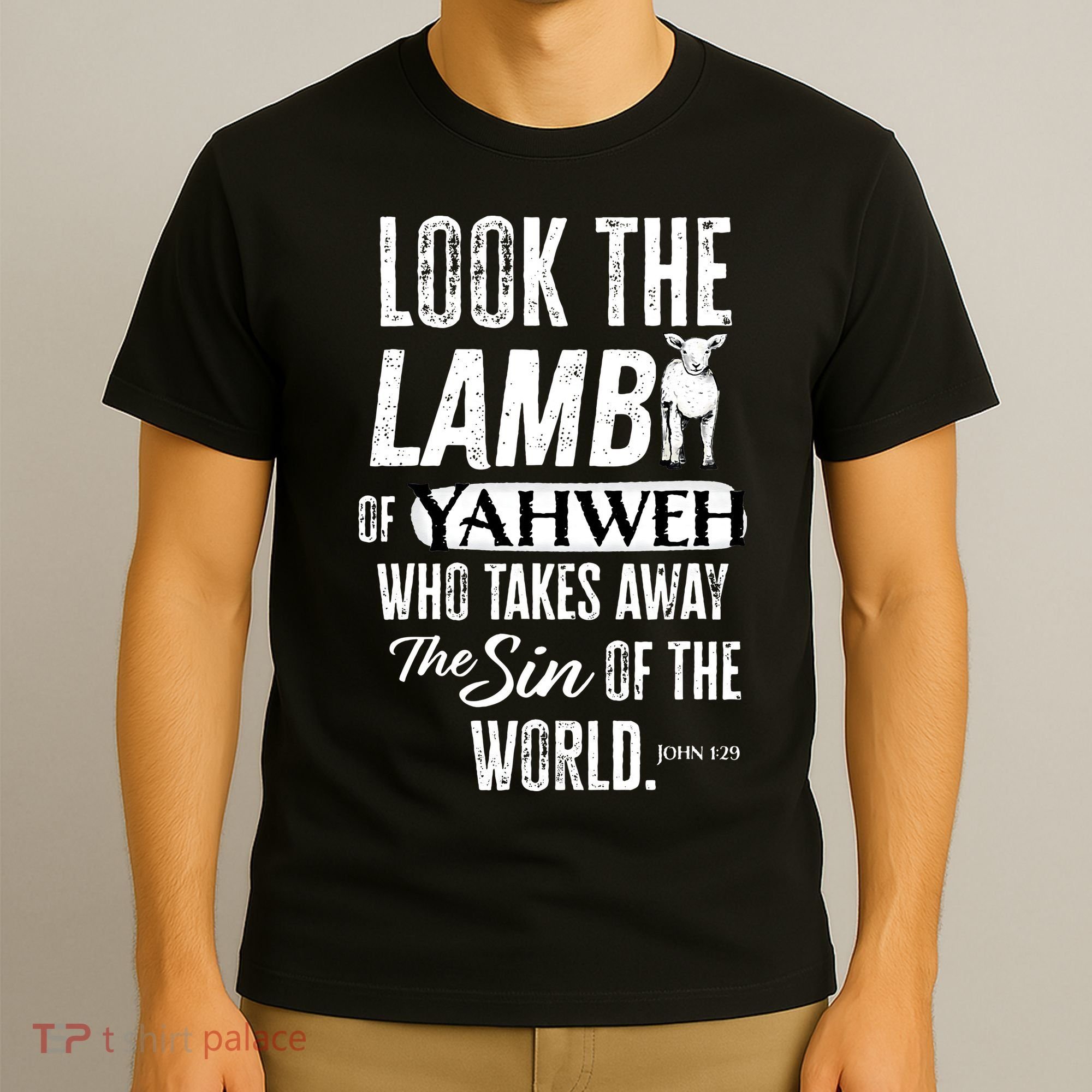 Passover Look the Lamb of Yahweh Yeshua Messianic Hebrew T-Shirt