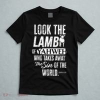 Passover Look the Lamb of Yahweh Yeshua Messianic Hebrew T-Shirt thumb 5