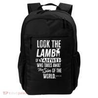 Passover Look the Lamb of Yahweh Yeshua Messianic Hebrew Backpack thumb 0
