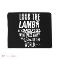 Passover Look the Lamb of Yahweh Yeshua Messianic Hebrew Mousepad thumb 0