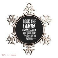 Passover Look the Lamb of Yahweh Yeshua Messianic Hebrew Ornament thumb 0