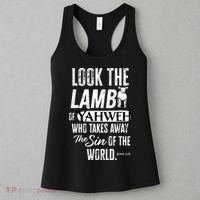 Passover Look the Lamb of Yahweh Yeshua Messianic Hebrew Women's Tank Top thumb 3
