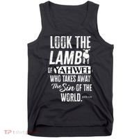 Passover Look the Lamb of Yahweh Yeshua Messianic Hebrew Tank Top thumb 0
