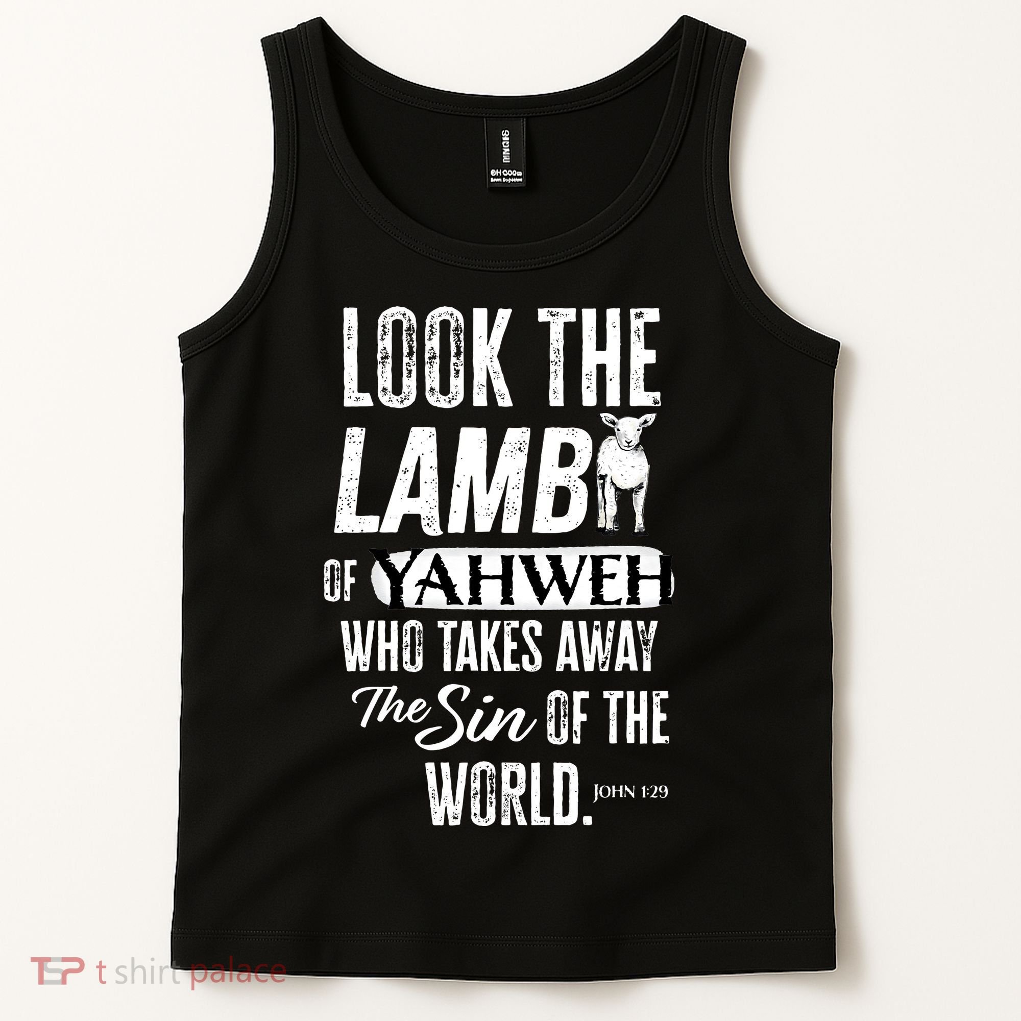 Passover Look the Lamb of Yahweh Yeshua Messianic Hebrew Tank Top