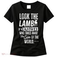 Passover Look the Lamb of Yahweh Yeshua Messianic Hebrew Women's T-Shirt thumb 0