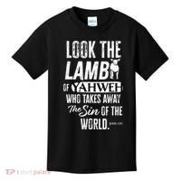 Passover Look the Lamb of Yahweh Yeshua Messianic Hebrew Kids T-Shirt thumb 0