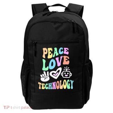 PEACE LOVE TECHNOLOGY Teacher Groovy School Backpack