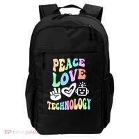 PEACE LOVE TECHNOLOGY Teacher Groovy School Backpack thumb 0
