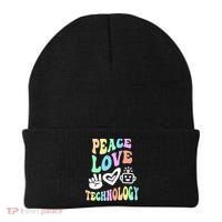 PEACE LOVE TECHNOLOGY Teacher Groovy School Beanie thumb 0