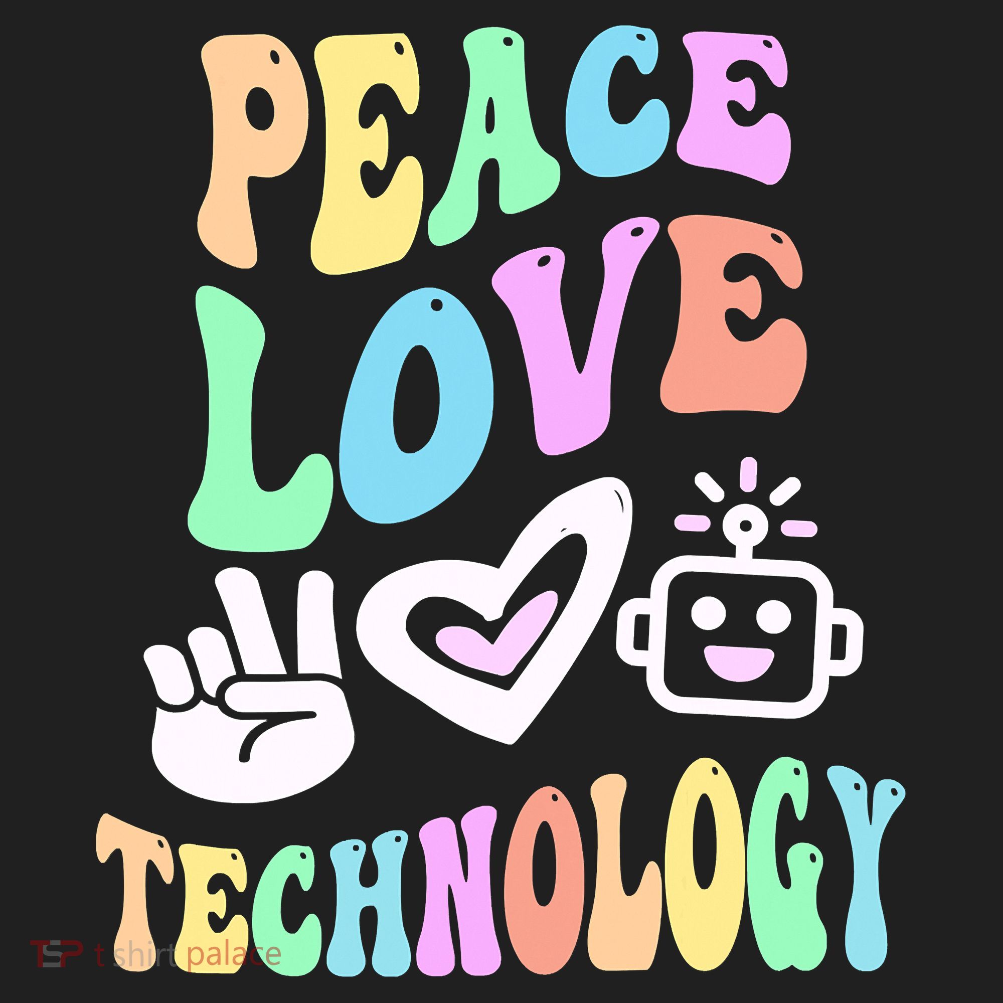 PEACE LOVE TECHNOLOGY Teacher Groovy School Beanie