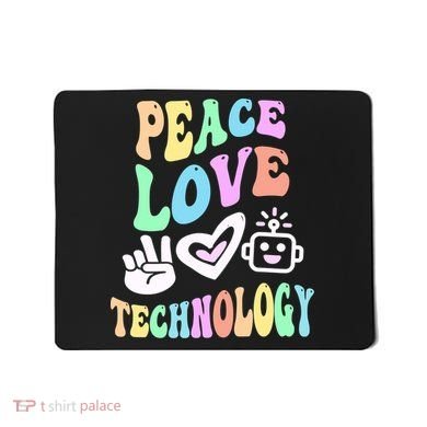 PEACE LOVE TECHNOLOGY Teacher Groovy School Mousepad
