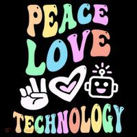 PEACE LOVE TECHNOLOGY Teacher Groovy School Mousepad thumb 1