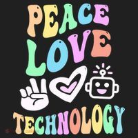 PEACE LOVE TECHNOLOGY Teacher Groovy School Golf Towel thumb 3