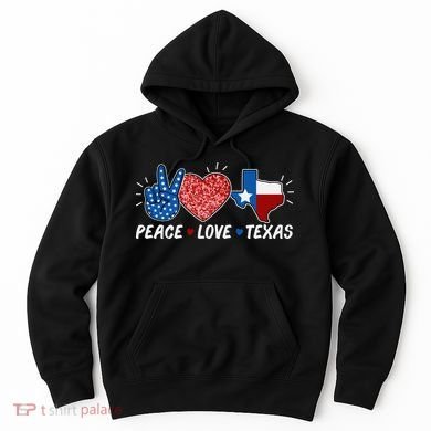 Peace Love Texas Graphic Plus Size For Dads Moms Hoodie