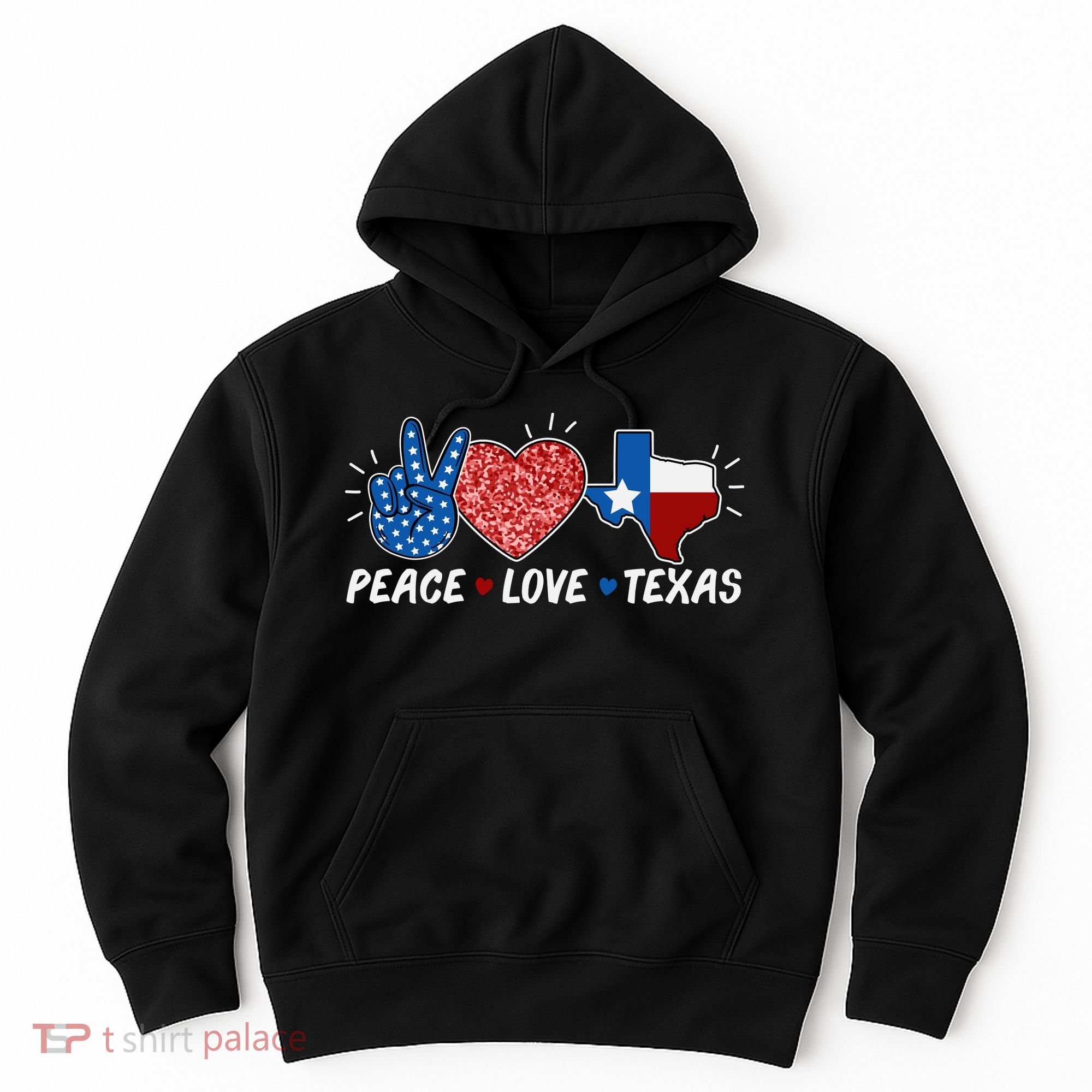 Peace Love Texas Graphic Plus Size For Dads Moms Hoodie