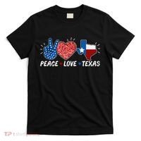 Peace Love Texas Graphic Plus Size For Dads Moms T-Shirt thumb 0