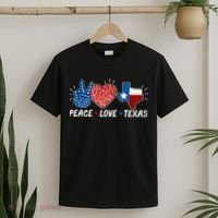 Peace Love Texas Graphic Plus Size For Dads Moms T-Shirt thumb 2