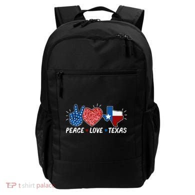 Peace Love Texas Graphic Plus Size For Dads Moms Backpack