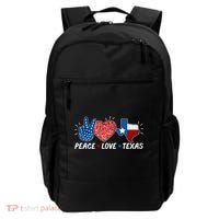 Peace Love Texas Graphic Plus Size For Dads Moms Backpack thumb 0
