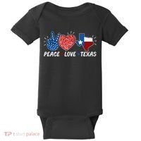 Peace Love Texas Graphic Plus Size For Dads Moms Baby Bodysuit thumb 0