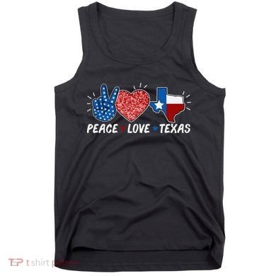 Peace Love Texas Graphic Plus Size For Dads Moms Tank Top