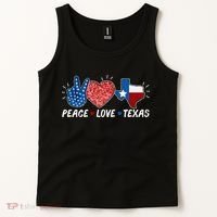 Peace Love Texas Graphic Plus Size For Dads Moms Tank Top thumb 2