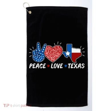 Peace Love Texas Graphic Plus Size For Dads Moms Golf Towel
