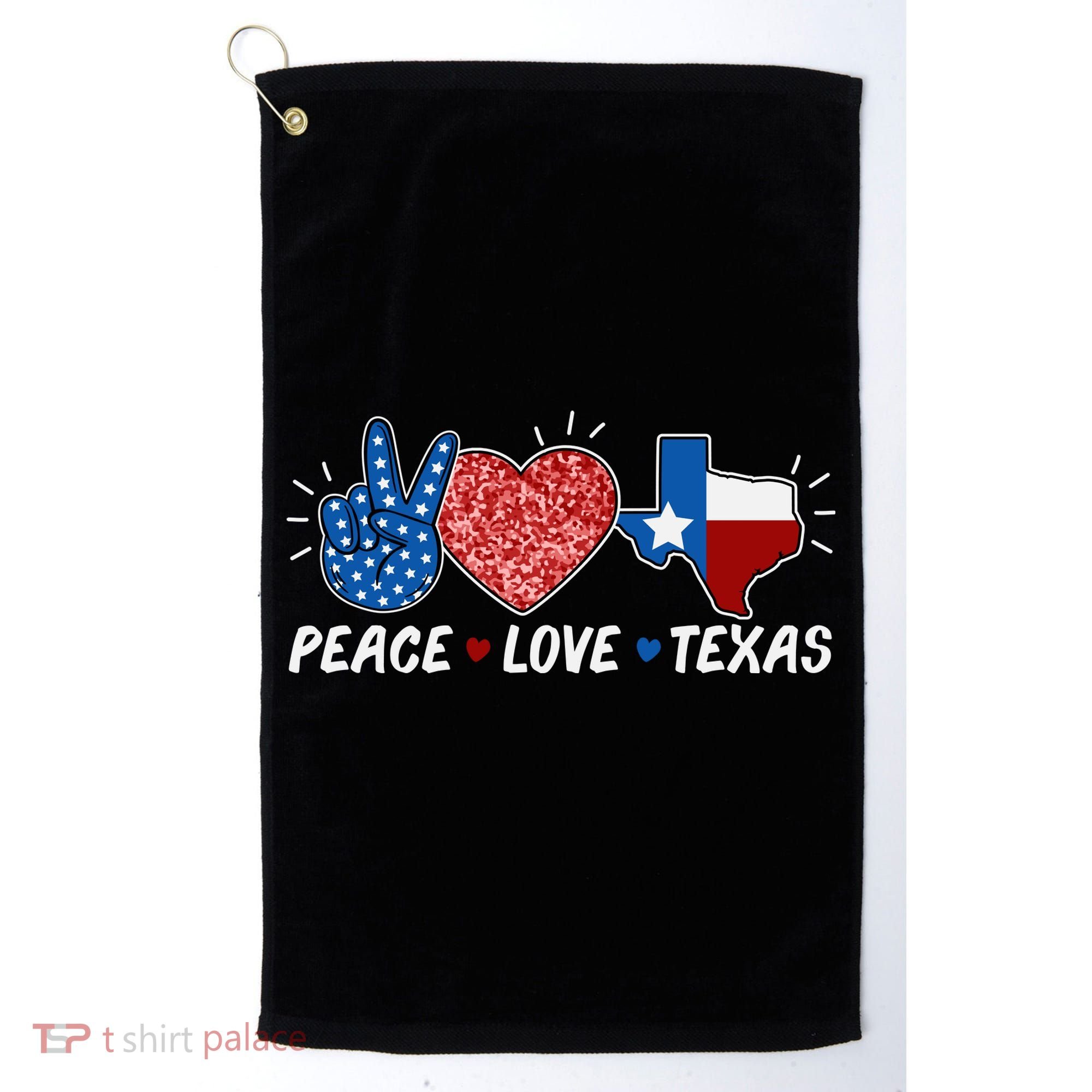 Peace Love Texas Graphic Plus Size For Dads Moms Golf Towel