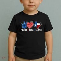 Peace Love Texas Graphic Plus Size For Dads Moms Toddler T-Shirt thumb 2