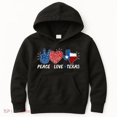 Peace Love Texas Graphic Plus Size For Dads Moms Kids Hoodie