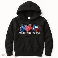 Peace Love Texas Graphic Plus Size For Dads Moms Kids Hoodie thumb 0