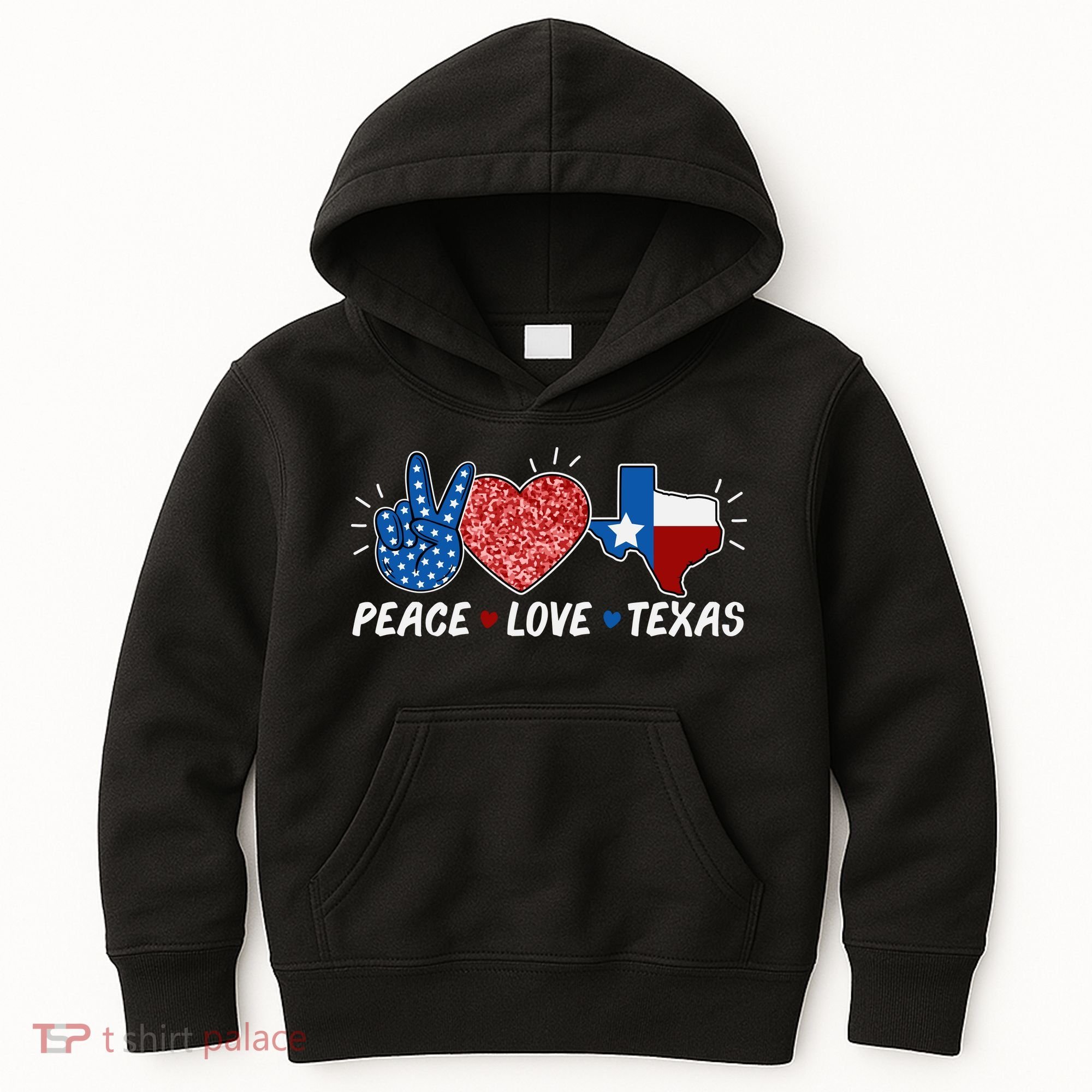 Peace Love Texas Graphic Plus Size For Dads Moms Kids Hoodie