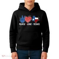 Peace Love Texas Graphic Plus Size For Dads Moms Kids Hoodie thumb 4