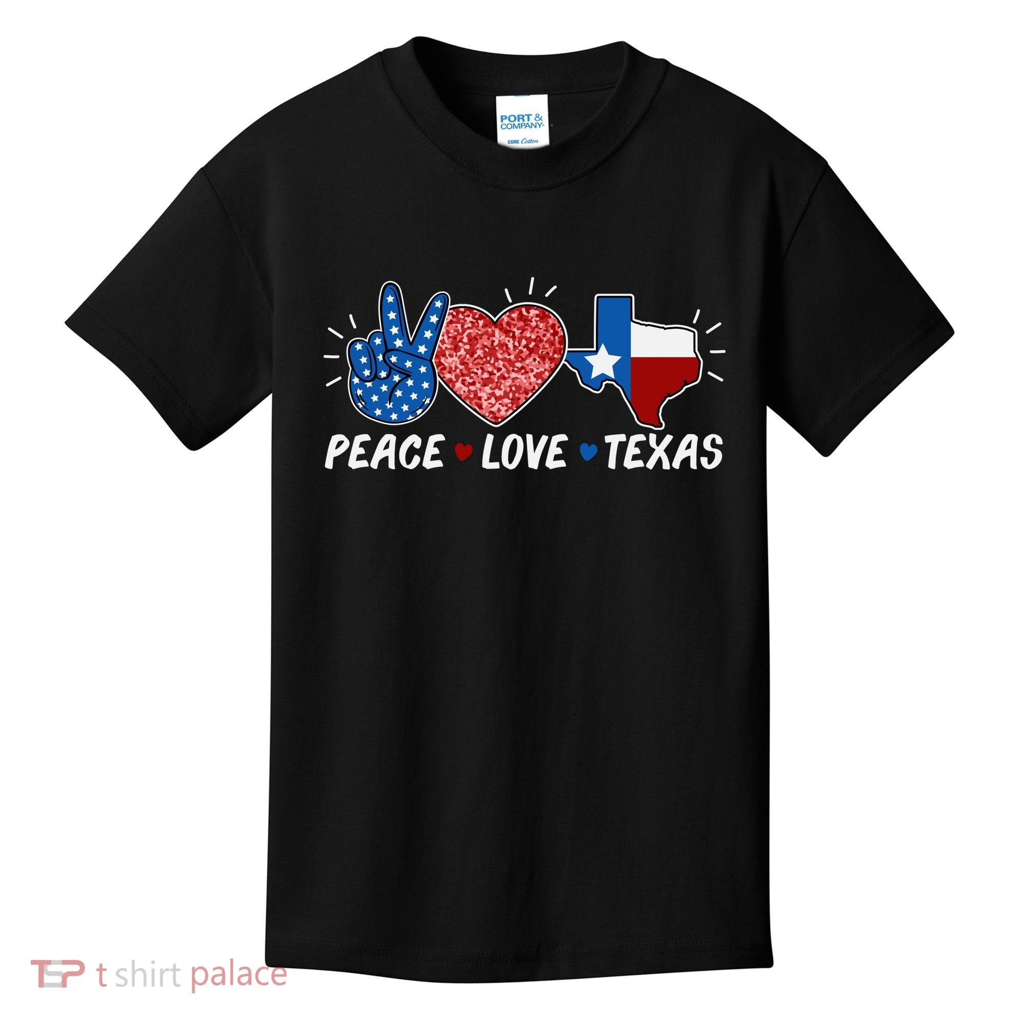 Peace Love Texas Graphic Plus Size For Dads Moms Kids T-Shirt