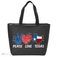 Peace Love Texas Graphic Plus Size For Dads Moms Tote Bag thumb 0