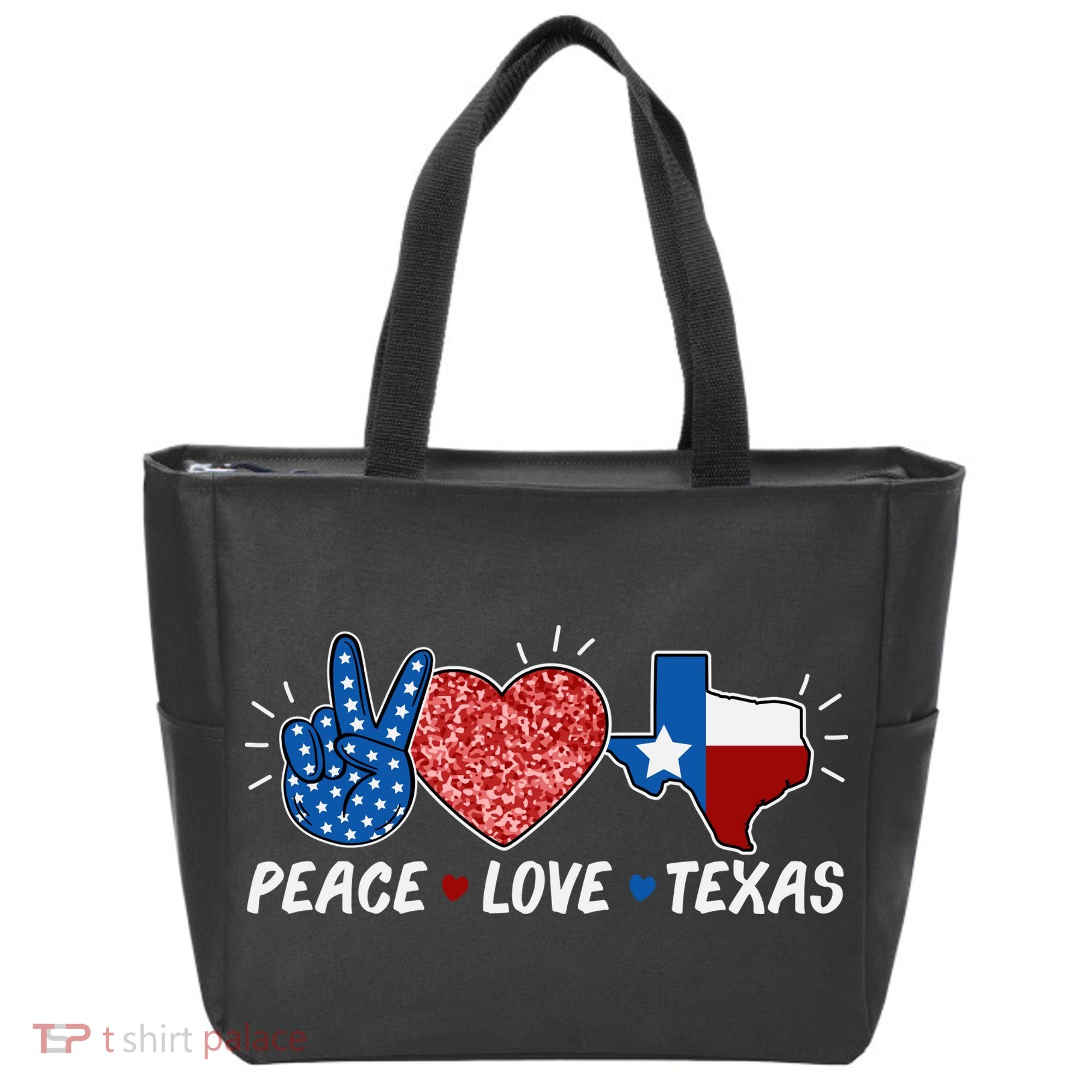 Peace Love Texas Graphic Plus Size For Dads Moms Tote Bag