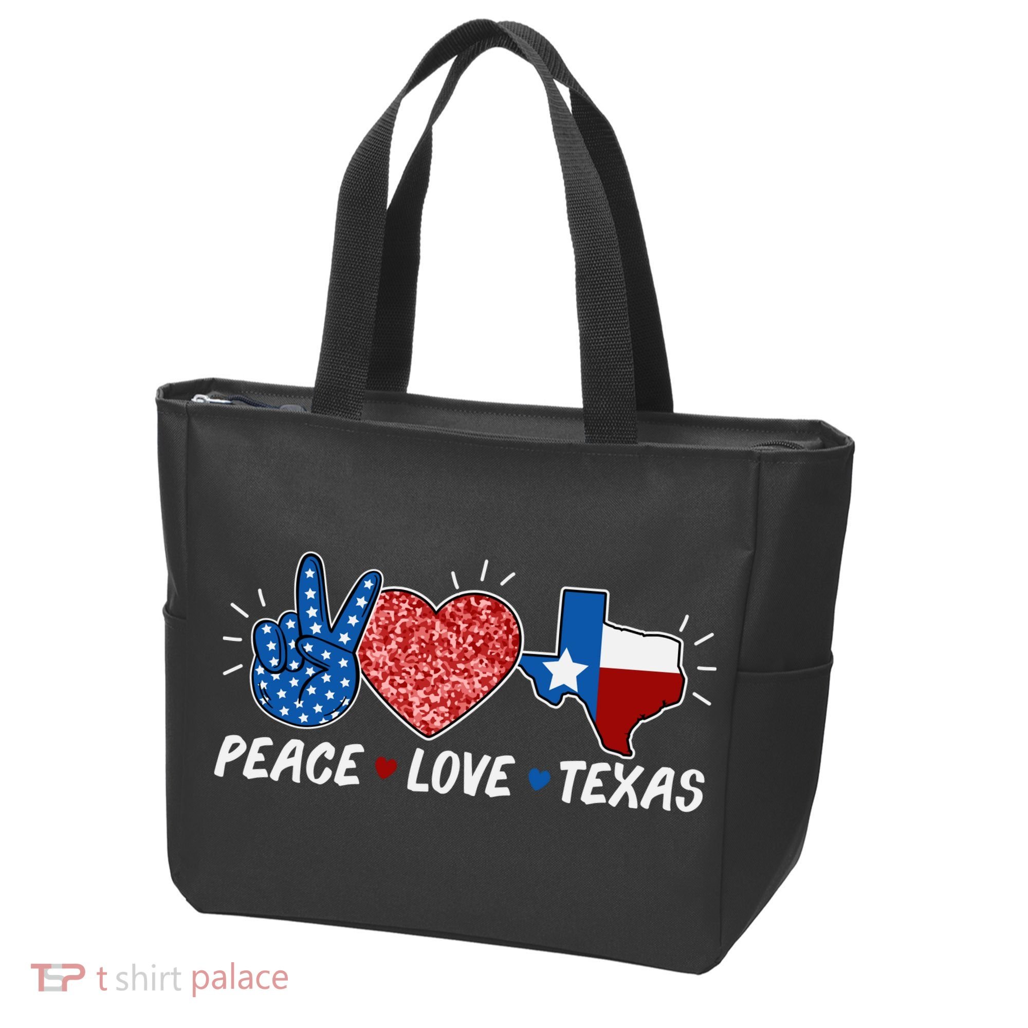 Peace Love Texas Graphic Plus Size For Dads Moms Tote Bag