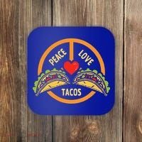 Peace Love Tacos Cinco De Mayo Mexican Fiesta Coaster thumb 0
