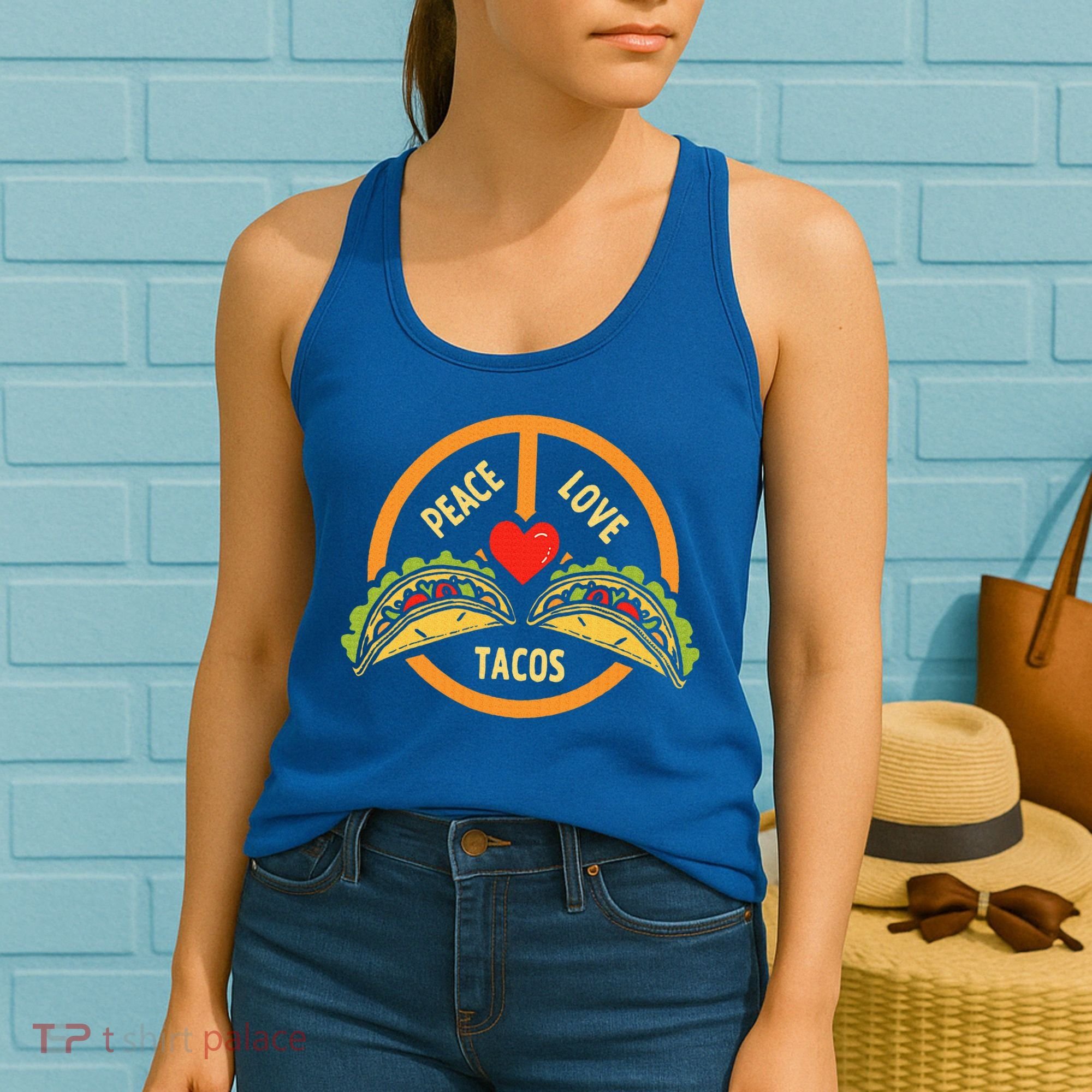 Peace Love Tacos Cinco De Mayo Mexican Fiesta Women's Tank Top