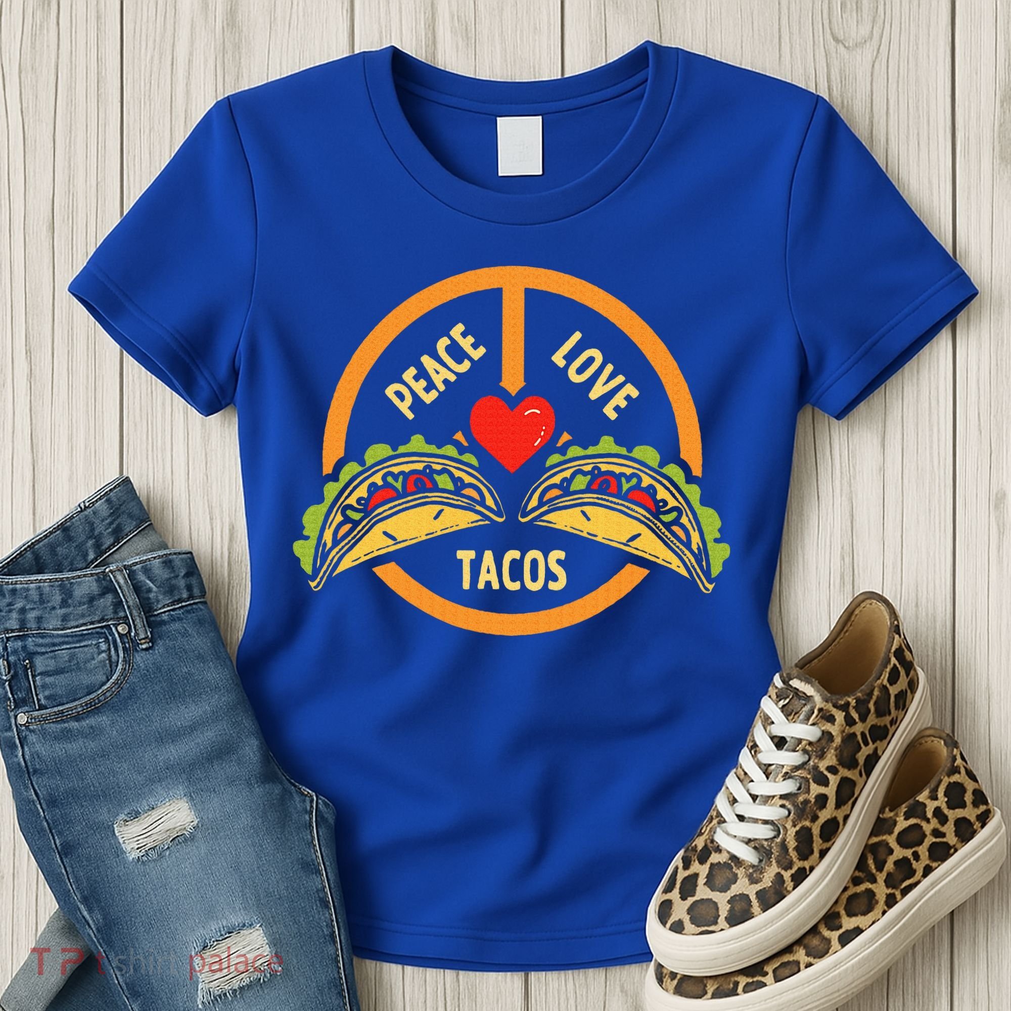 Peace Love Tacos Cinco De Mayo Mexican Fiesta Women's T-Shirt