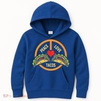 Peace Love Tacos Cinco De Mayo Mexican Fiesta Kids Hoodie thumb 0
