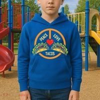 Peace Love Tacos Cinco De Mayo Mexican Fiesta Kids Hoodie thumb 2
