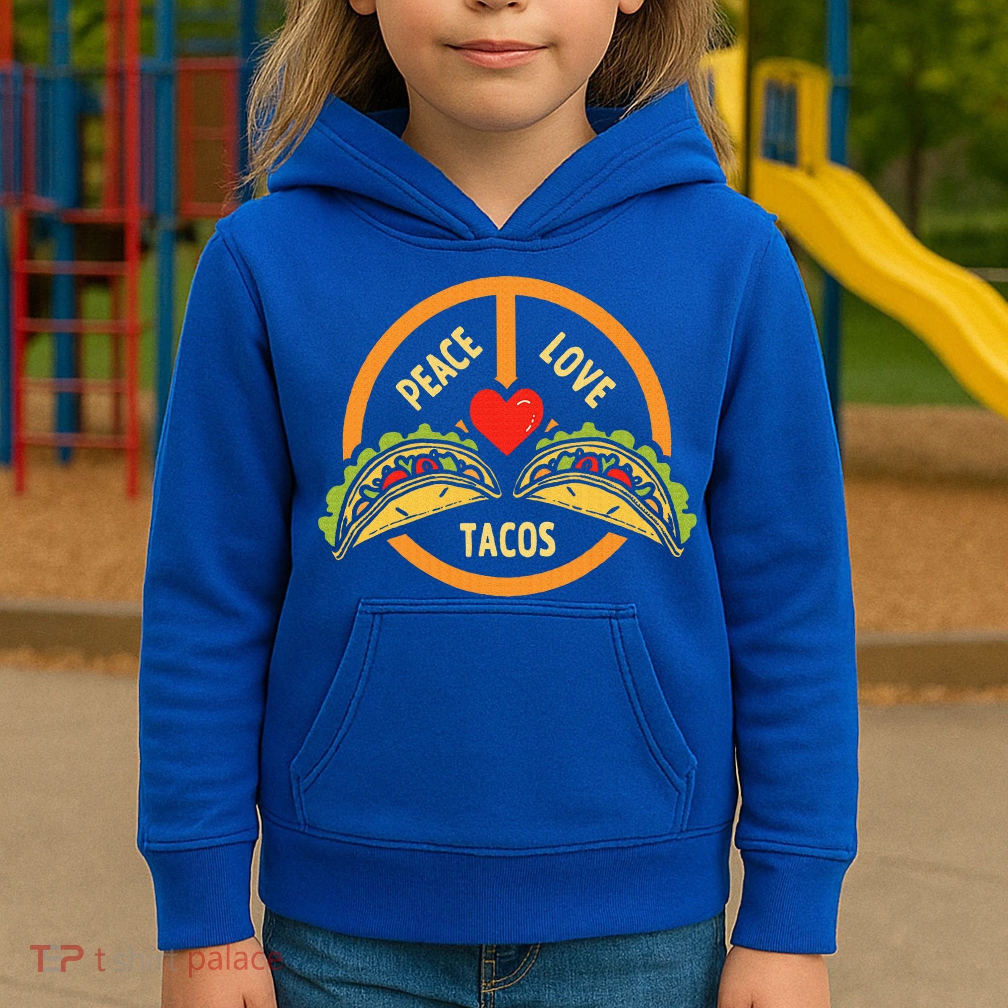 Peace Love Tacos Cinco De Mayo Mexican Fiesta Kids Hoodie