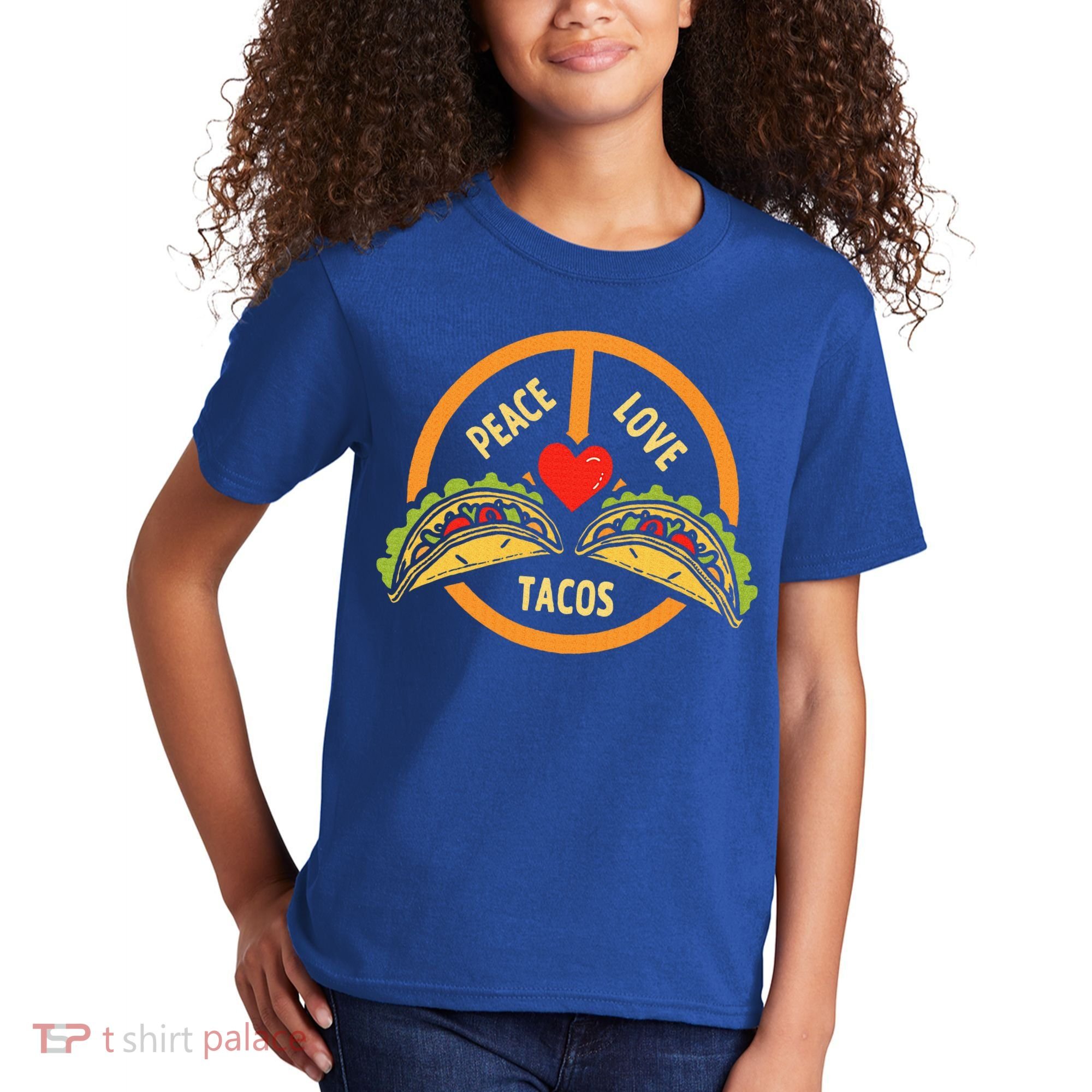 Peace Love Tacos Cinco De Mayo Mexican Fiesta Kids T-Shirt