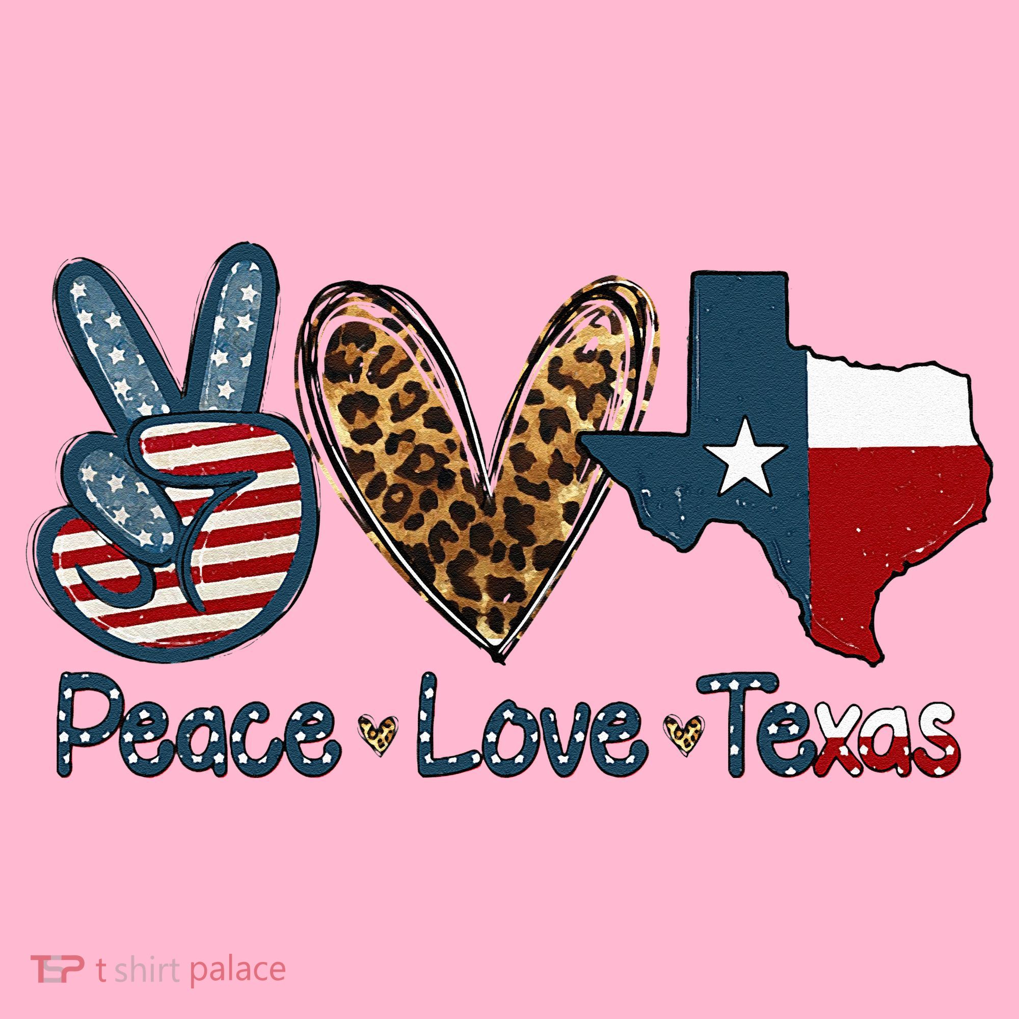 Peace Love Texas TX Texas Flag Funny City Home Roots Coaster
